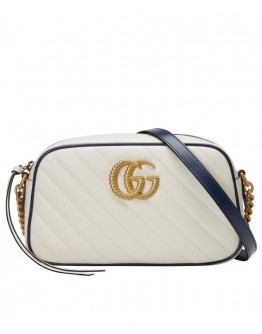 Gucci GG Marmont Small Shoulder Bag 447632 White