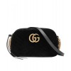 Gucci GG Marmont velvet small shoulder bag 447632 Black