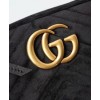 Gucci GG Marmont velvet small shoulder bag 447632 Black