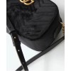 Gucci GG Marmont velvet small shoulder bag 447632 Black