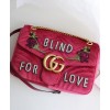 Gucci GG Marmont embroidered medium bag 443496 Peachblow