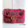 Gucci GG Marmont embroidered medium bag 443496 Peachblow