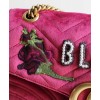 Gucci GG Marmont embroidered medium bag 443496 Peachblow