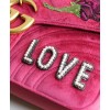 Gucci GG Marmont embroidered medium bag 443496 Peachblow