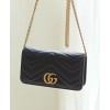 Gucci Marmont GG Mini Quilted Black Leather Cross Body Bag 488426 Black