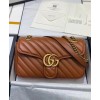 Gucci GG Marmont 26cm Small Matelasse Shoulder Bag 443497 Coffee