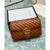 Gucci GG Marmont 26cm Small Matelasse Shoulder Bag 443497 Coffee