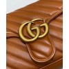 Gucci GG Marmont 26cm Small Matelasse Shoulder Bag 443497 Coffee