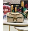Gucci Online Exclusive GG Marmont raffia small shoulder bag 443497