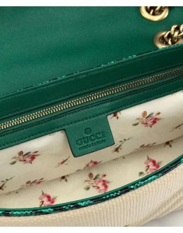Gucci Online Exclusive GG Marmont raffia small shoulder bag 443497