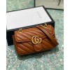Gucci GG Marmont Mini 22cm  Matelasse Shoulder Bag 446744 Coffee