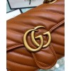 Gucci GG Marmont Mini 22cm  Matelasse Shoulder Bag 446744 Coffee