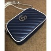 Gucci GG Marmont Matelasse Shoulder Bag 447632 Blue