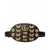 Gucci GG Marmont animal studs leather belt bag 491294 Black