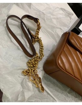 Gucci GG Marmont small top handle bag 583571 Coffee