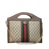 Gucci Ophidia GG Medium Top Handle Tote Bag 512957 Dark Coffee