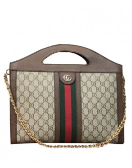 Gucci Ophidia GG Medium Top Handle Tote Bag 512957 Dark Coffee