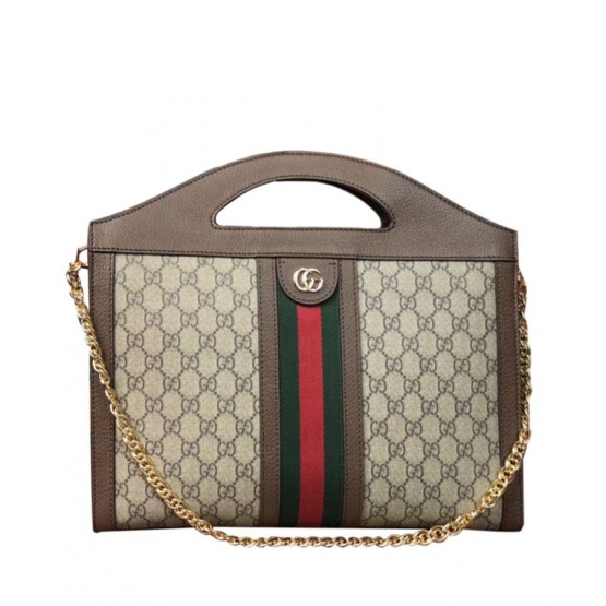 Gucci Ophidia GG Medium Top Handle Tote Bag 512957 Dark Coffee