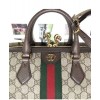 Gucci Ophidia GG medium top handle bag 524532 Dark Coffee