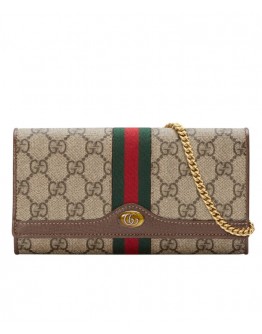 Gucci Ophidia GG chain wallet 546592 Dark Coffee