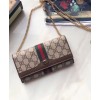 Gucci Ophidia GG chain wallet 546592 Dark Coffee