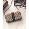 Gucci Ophidia GG chain wallet 546592 Dark Coffee