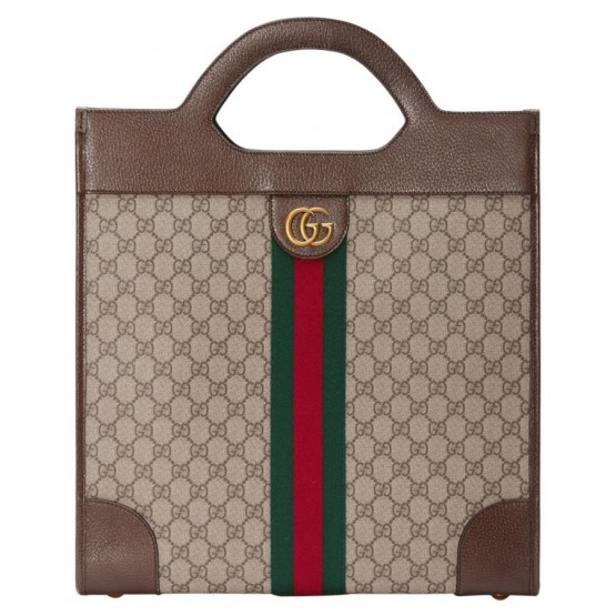 Gucci Ophidia GG medium top handle tote 547941 Dark Coffee