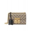Gucci Padlock Small GG Bees Shoulder Bag 409487 Coffee