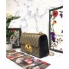 Gucci Padlock Small GG Bees Shoulder Bag 409487 Coffee