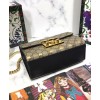 Gucci Padlock Small GG Bees Shoulder Bag 409487 Coffee