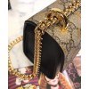 Gucci Padlock Small GG Bees Shoulder Bag 409487 Coffee