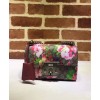 Gucci GG Coated Canvas Supreme Blooms Small Padlock Shoulder Bag 409487 Red