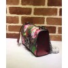 Gucci GG Coated Canvas Supreme Blooms Small Padlock Shoulder Bag 409487 Red