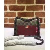 Gucci GG Coated Canvas Supreme Blooms Small Padlock Shoulder Bag 409487 Red