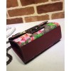 Gucci GG Coated Canvas Supreme Blooms Small Padlock Shoulder Bag 409487 Red