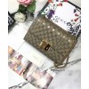 Gucci Medium Padlock GG Supreme Bee Shoulder Bag 409486 Coffee