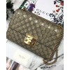 Gucci Medium Padlock GG Supreme Bee Shoulder Bag 409486 Coffee