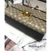 Gucci Medium Padlock GG Supreme Bee Shoulder Bag 409486 Coffee