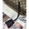 Gucci Medium Padlock GG Supreme Bee Shoulder Bag 409486 Coffee