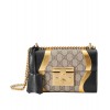 Gucci Padlock GG Supreme and leather shoulder bag 432182 Coffee