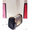 Gucci Padlock GG Supreme and leather shoulder bag 432182 Coffee