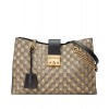 Gucci Padlock GG Supreme Canvas Bees Medium Shoulder Tote Bag 479197 Coffee