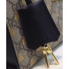 Gucci Padlock GG Supreme Canvas Bees Medium Shoulder Tote Bag 479197 Coffee