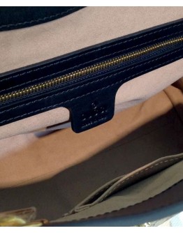 Gucci Padlock GG Supreme Canvas Bees Medium Shoulder Tote Bag 479197 Coffee