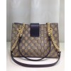 Gucci Padlock small GG bees shoulder bag 498156 Coffee