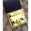 Gucci Padlock small GG bees shoulder bag 498156 Coffee