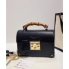 Gucci Padlock Small Bamboo Shoulder Bag 603221 Black