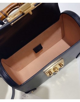 Gucci Padlock Small Bamboo Shoulder Bag 603221 Black