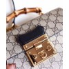 Gucci Padlock GG Small Bamboo Shoulder Bag 603221 Coffee