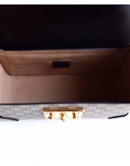 Gucci Padlock GG Small Bamboo Shoulder Bag 603221 Coffee